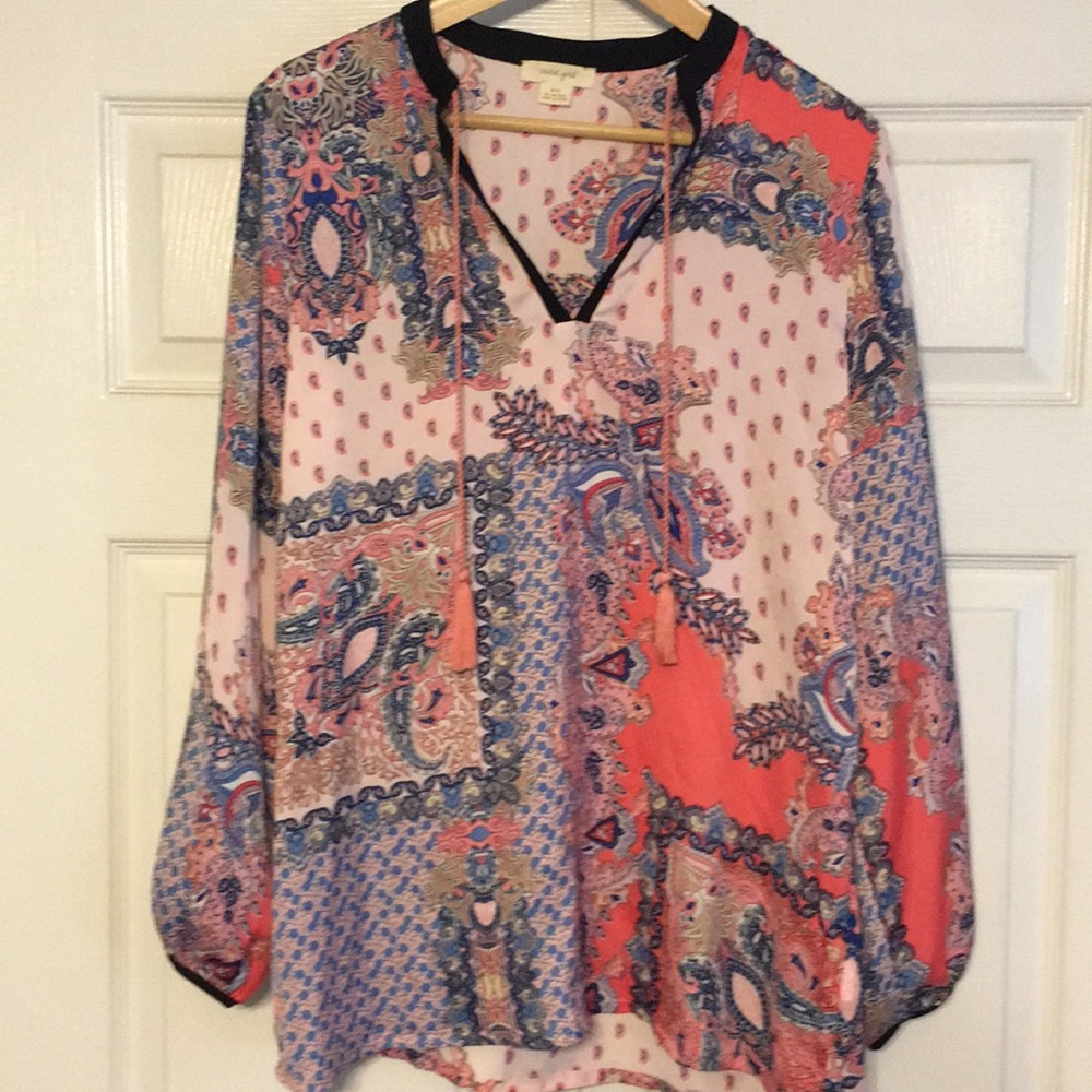 Tribal Gold Paisley Blouse